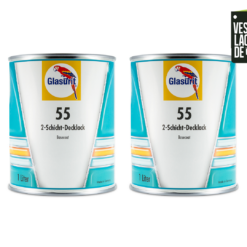 Gebinde Piaggio 106 Bianco Mica 2x1000ml 1K Glasurit-Dreischichtlack